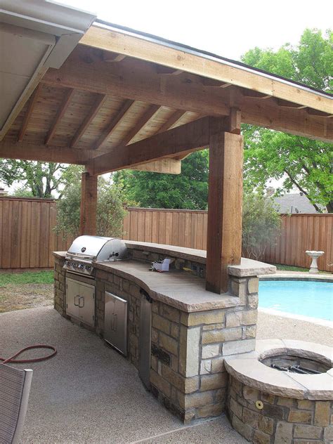 20 Interesting Backyard Designs With Pool And Outdoor Kitchen