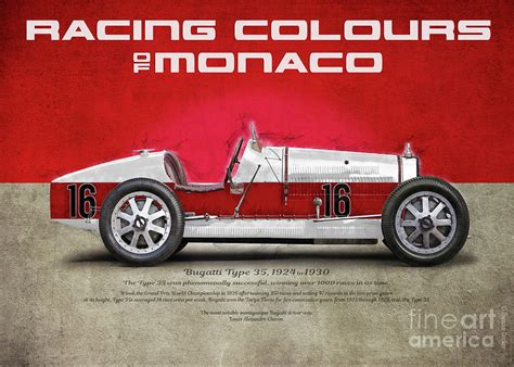 Bugatti 35b Monaco Painting By Raceman Decker Fine Art America