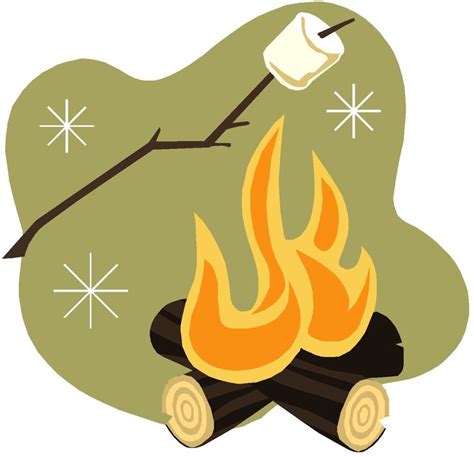 Black And White Camp Fire Clip Art Clip Art Library