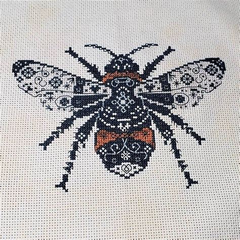 Variegated Bumble Bee Cross Stitch Pattern Pdf Chart For Etsy