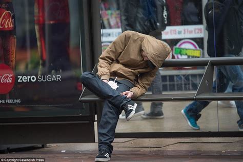 zombie addict slumps after smoking spice in manchester daily mail online