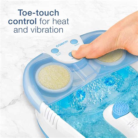 conair waterfall pedicure foot spa bath with blue led lights massaging bubbles and massage