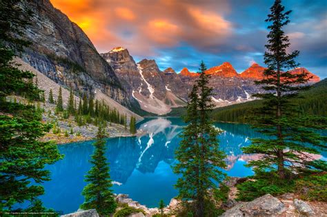 Free Download Lake Banff National Park Alberta Canada Desktop Wallpaper