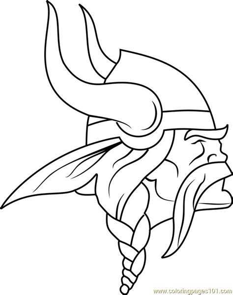 Minnesota Vikings Logo Minnesota Vikings Logo Viking Logo Coloring