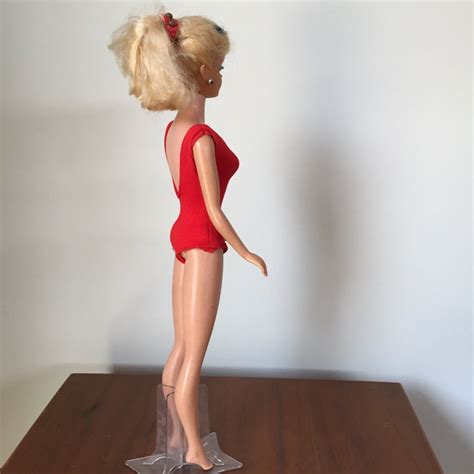 Vintage 1960s Midge Barbie Doll With Red Swimsuit Etsy