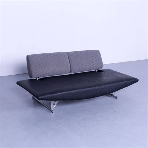 Cor Cirrus Designer Sofa Black Leather Function Modern