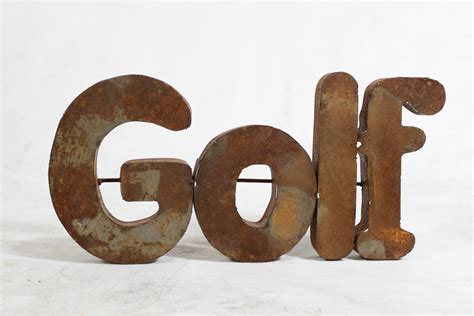 Wall vinyl is thin, flexible, and has the look of being hand painted without the mess. Metal Golf Sign Hanging Wall Decor
