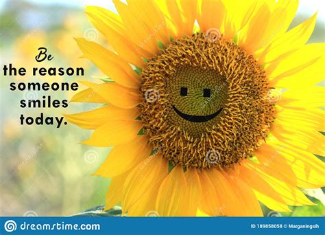 Inspirational Quote Be The Reason Someone Smiles Today With Closeup