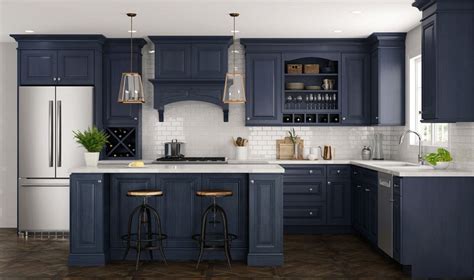 CNC Concord Park Ave Ocean Blue Kitchen Cabinets [Low Price]