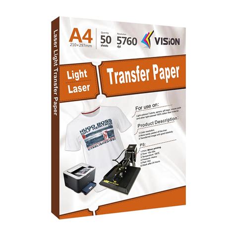 Laser Light Transfer Paper Heat Transfer Paper Factory Iron On