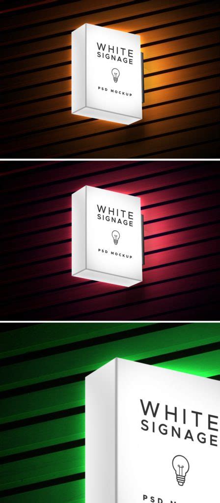 Download Lightbox Display Signage PSD Mockup Download | DesignHooks