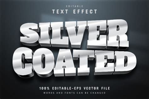 Silver Coated Text Effect Graphic By Aglonemadesign · Creative Fabrica