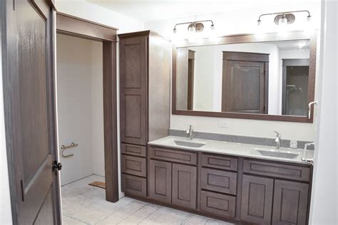 Removable back fits any kind of plumbing; Vanities & Linen Cabinets - Wardcraft Homes | Wardcraft Homes in 2020 | Vanity, Master bathroom ...