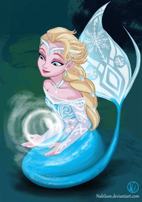 Elsa As An Ice Mermaid Wouldnt That Suck Though Being A Mermaid In