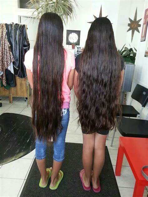 sisters donating 30 inches and 26 inches to locks of love ♡ very long hair beautiful hair