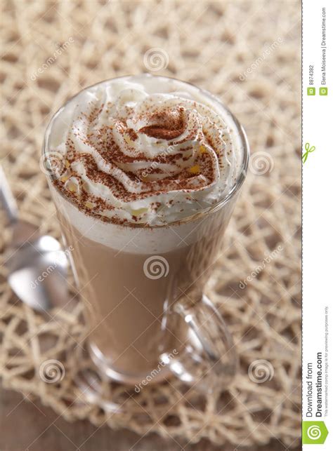 Coffee Latte Whipped Cream Stock Photo Image Of Stylish