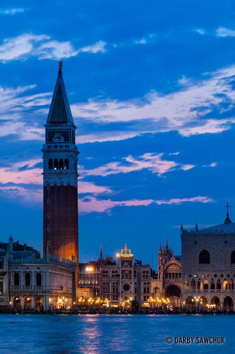 St Marks Campanile Rises Over St Marks Square At Dusk In Venice