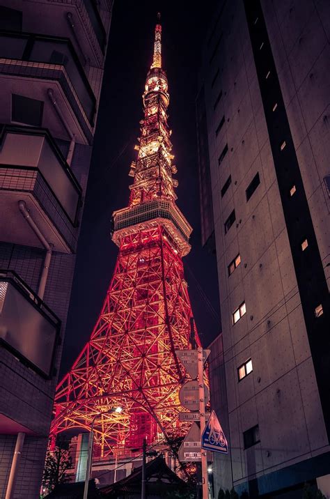 tokyo japan city building architecture night street travel asia tokyo tower japanese