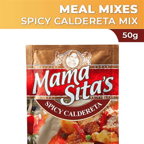 Mama Sitas Meal Mix Spicy Caldereta 50g Recipe Mixes Walter Mart