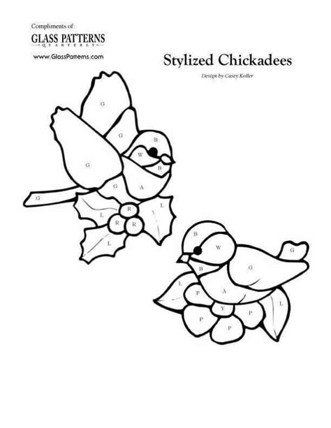 Printable Stained Glass Bird Patterns