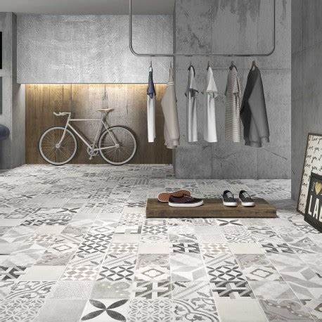 Découvrez nos collections de carrelage de sol aspect ciment, pour un design simple et épuré. Carrelage sol aspect carreau ciment Vintage Negro