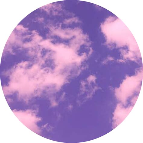 💜 Purple Sky Circle Background Pastel Cloud Aesthetic