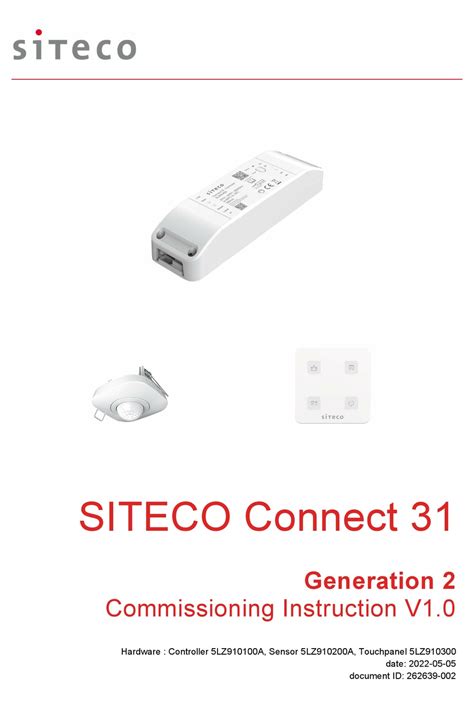 Siteco Connect 31 Commissioning Instruction Pdf Download Manualslib