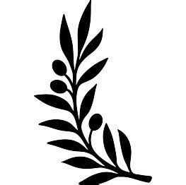 Clipart Laurel Wreath Single Twig Leaf Stencil Paper Leaf