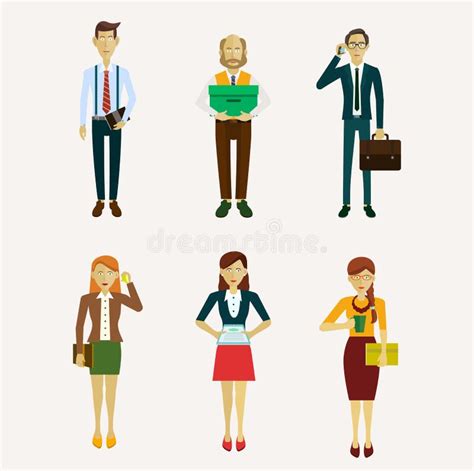 Vector For Business People Man And Woman Stock Vector Illustration