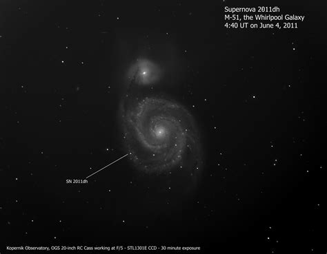 Supernova Sn 2011dh In M 51
