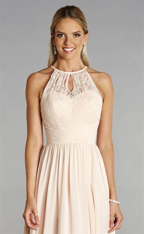 Chiffon And Lace Halter Neck Prom Dress At Ball Gown Heaven