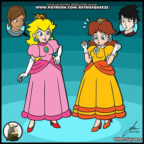 Body Swap Peach And Daisy Commission By Retrosqueeze On Deviantart