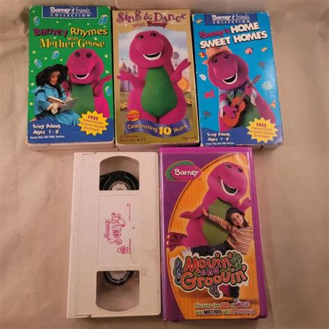 Barney Barneys Home Sweet Homes Vhs 1993 Lot Of 5 Sing And Dance