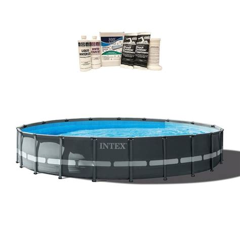 Intex 24 Ft X 24 Ft X 52 In Round Above Ground Pool In The Above Ground