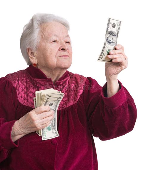 Old Woman Holding Money Stock Images Image 37166394