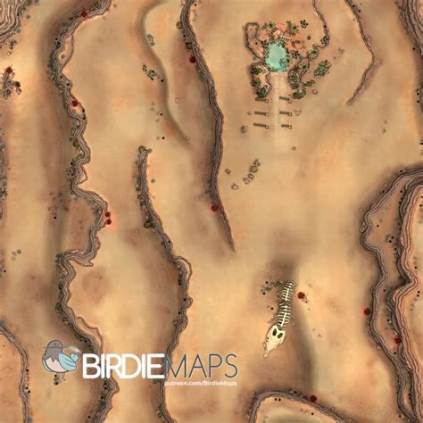 Free Huge Desert Map With Oasis 100x100 Rbattlemaps