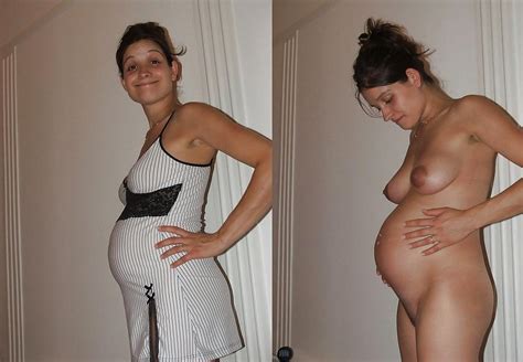 Pregnant Dressed And Undressed