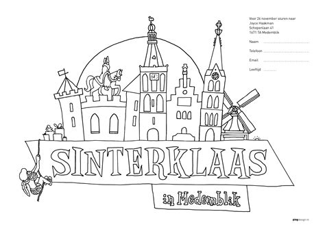 Doe mee met de Sinterklaas kleurwedstrijd Medemblik Actueel. De