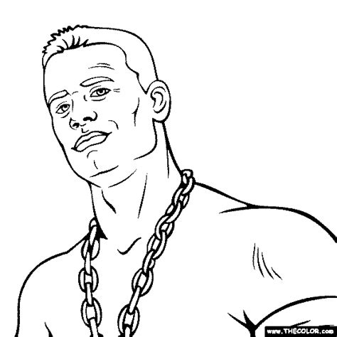 John Cena Coloring Page | John Cena Coloring in 2024 | Coloring pages