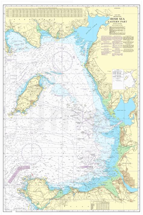 Nautical Chart Admiralty Chart 1826 Irish Sea Eastern Part From