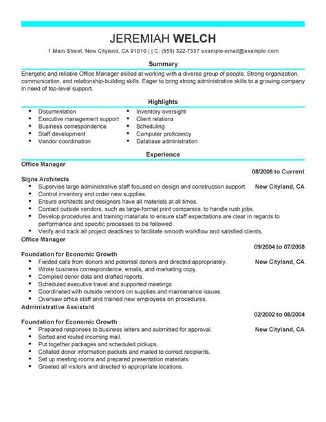 The duties of this finance professional are numerous and varied, from setting financial goals to drafting and implementing budgets to overseeing expenditure to producing financial statements to preparing tax documents. Best Office Manager Resume Example | LiveCareer