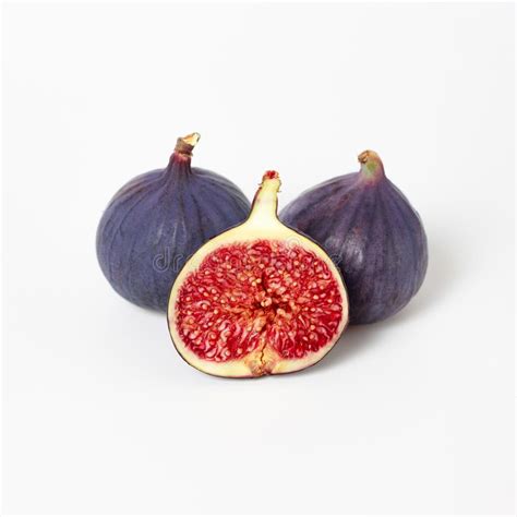 Fresh Figs Isolated On White Background Food Photo Purple Fig With