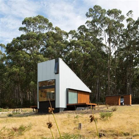Situated on five acres of pasture and forest, the cabin is the perfect vantage point to view the region's abundant wildlife. Dezeen on Instagram: "Bruny Island Cabin is a wood-lined ...