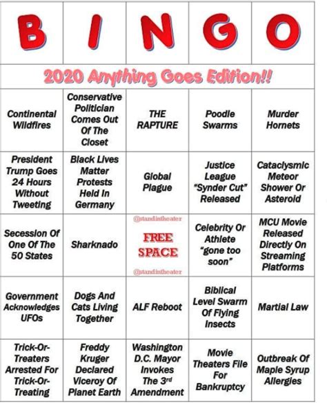 You can use this bingo card creator to print up to 9 pages of cards, with multiple cards on each page. The 2020 Bingo Card Meme Shows Us What The Year May Have In Store