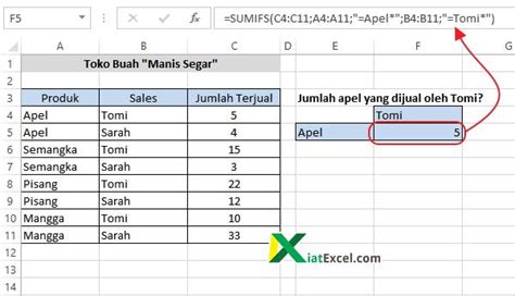 Rumus Excel Sum Sumif Dan Sumifs Untuk Menjumlahkan Data Lengkap My