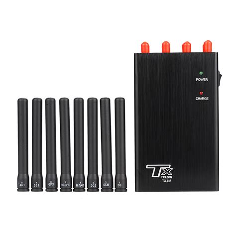 8 Band Handheld Wifi Signal Jammer Instrument Effective Shielding