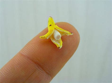 Worlds Smallest Mini Banana Sculpture By Shay Aaron