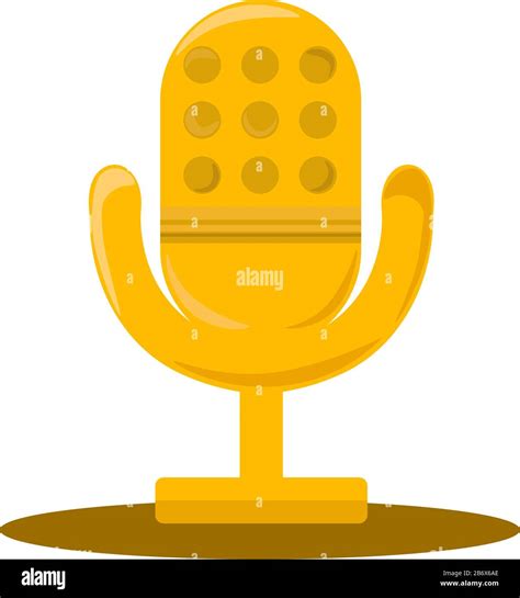 Golden Microphone Illustration Vector On White Background Stock Vector Image Art Alamy