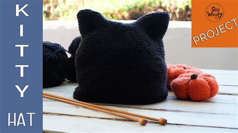 How To Knit The Easiest Kitty Cat Hat For Halloween 12 Months Adult