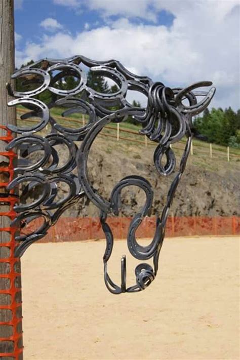 Wooden decorations are more suitable in a rustic environment in the. Caballo | Horseshoe art, Welding art projects, Welding art